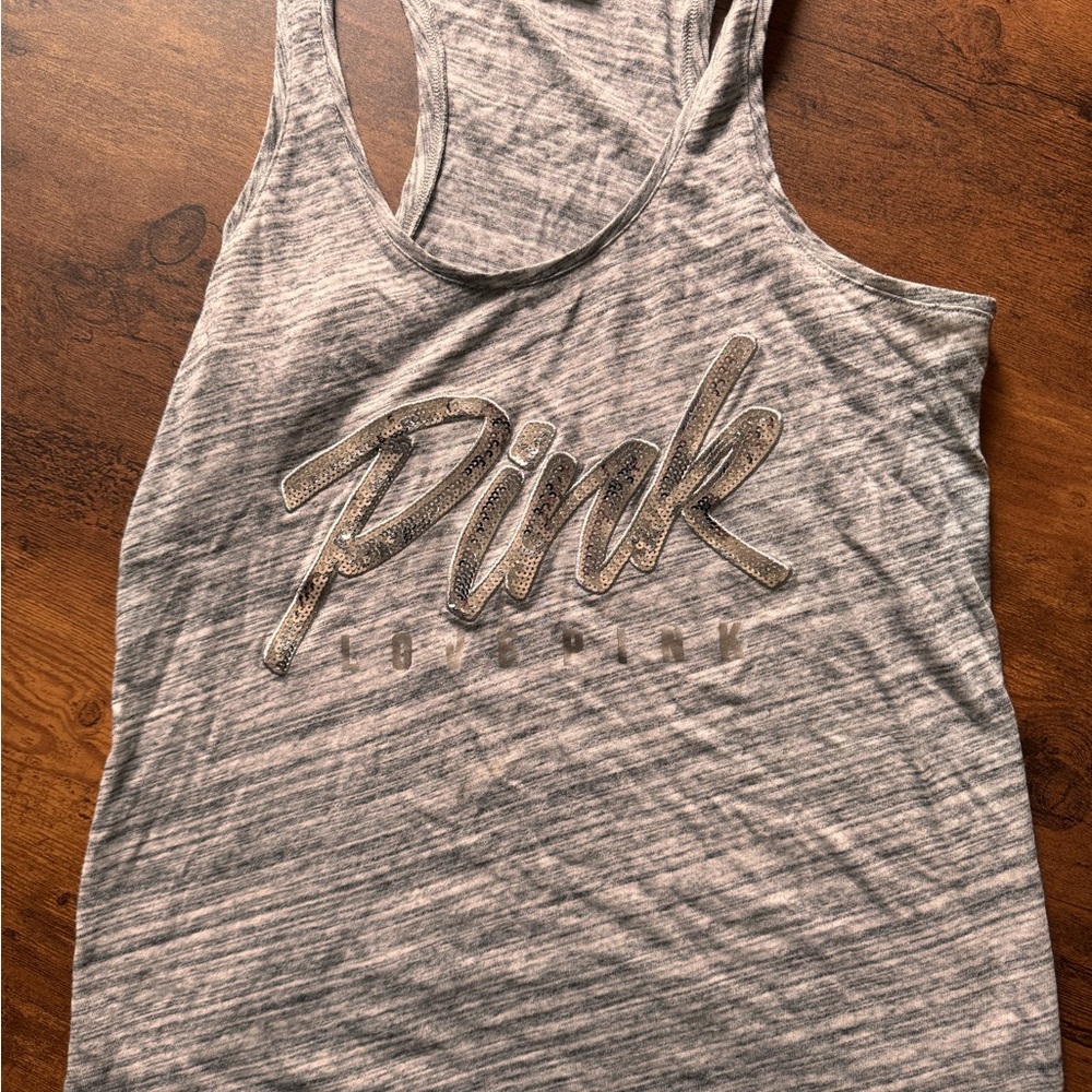 PINK Victoria's Secret Women's Gray Tank Top